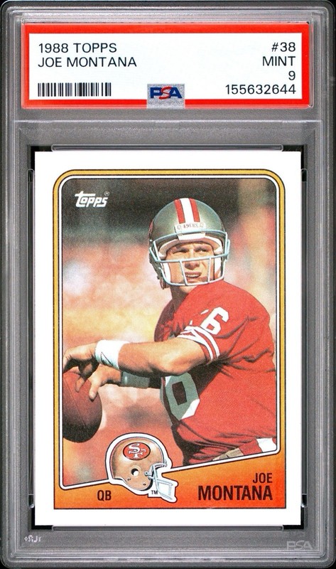 1988 Topps #38 JOE MONTANA San Francisco 49ers * Fresh Grade * Mint PSA 9