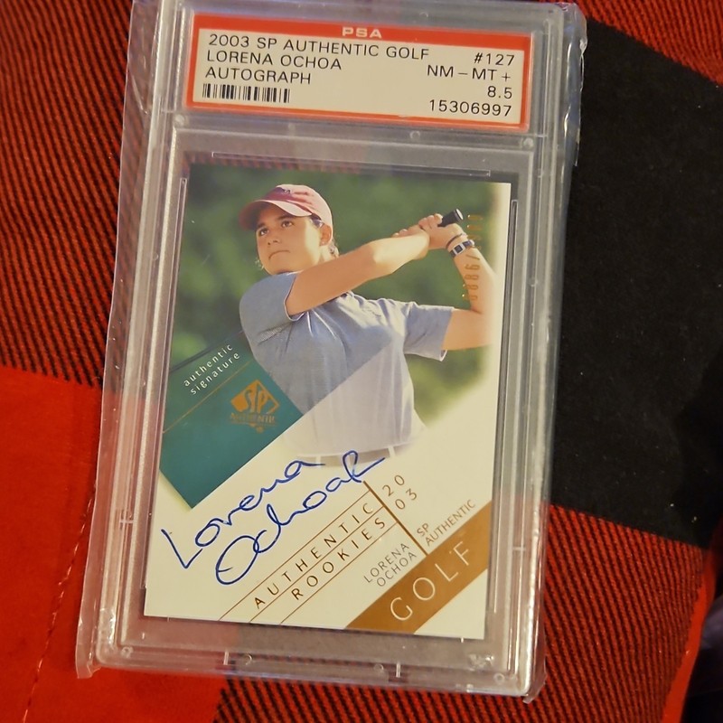 Upper Deck 2003 SP Authentic Golf Lorena Ochoa Rookie Auto #127 /1999 PSA 8.5