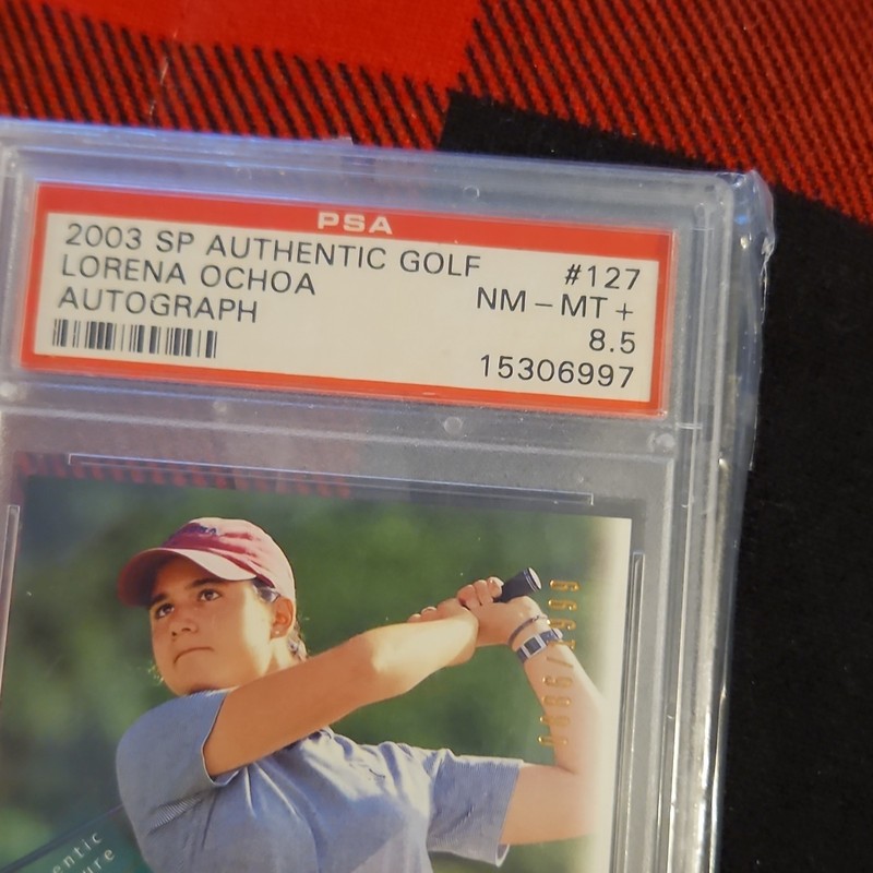 Upper Deck 2003 SP Authentic Golf Lorena Ochoa Rookie Auto #127 /1999 PSA 8.5 view 2