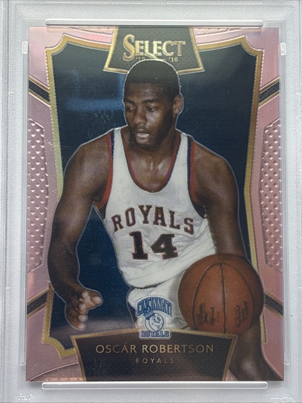 2015 Panini Select Pink Prizm #36 Oscar Robertson /20 PSA 10 MINT HOF view 2