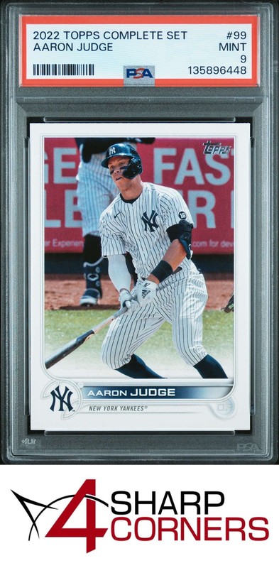 2022 TOPPS COMPLETE SET #99 AARON JUDGE POP 5 PSA 9