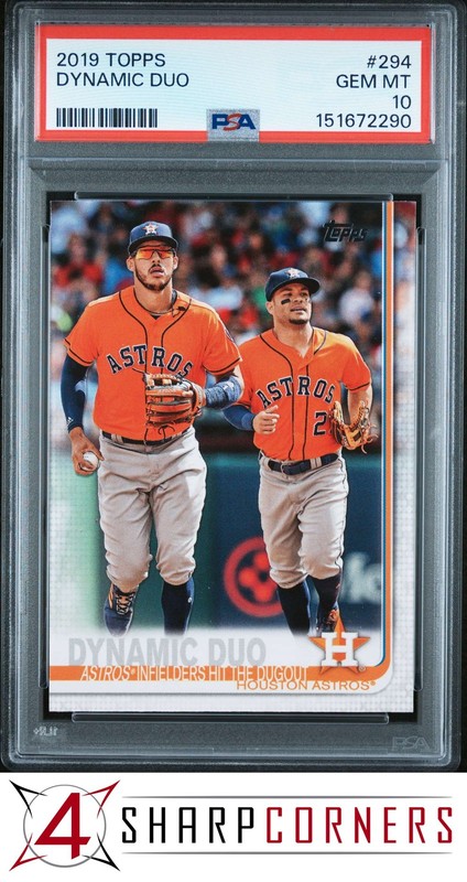 2019 TOPPS #294 JOSE ALTUVE DYNAMIC DUO PSA 10