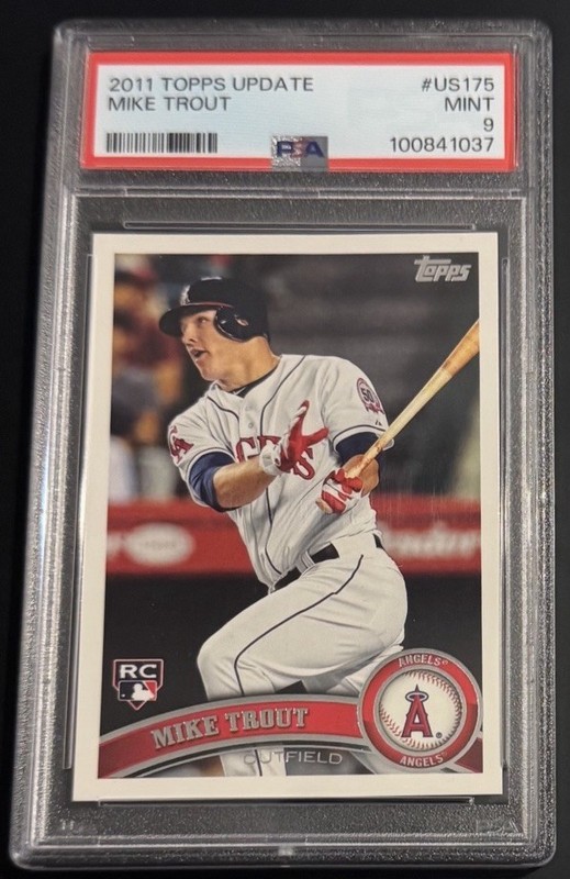 2011 Topps Update Mike Trout RC #US175 Angels PSA 9
