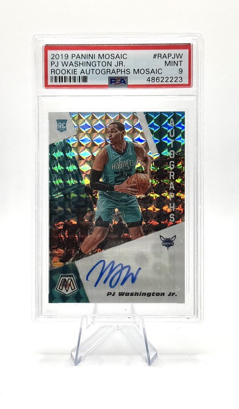 2019-20 Panini Mosaic PJ Washington Jr. Rookie Auto RC Mosaic  PSA 9 