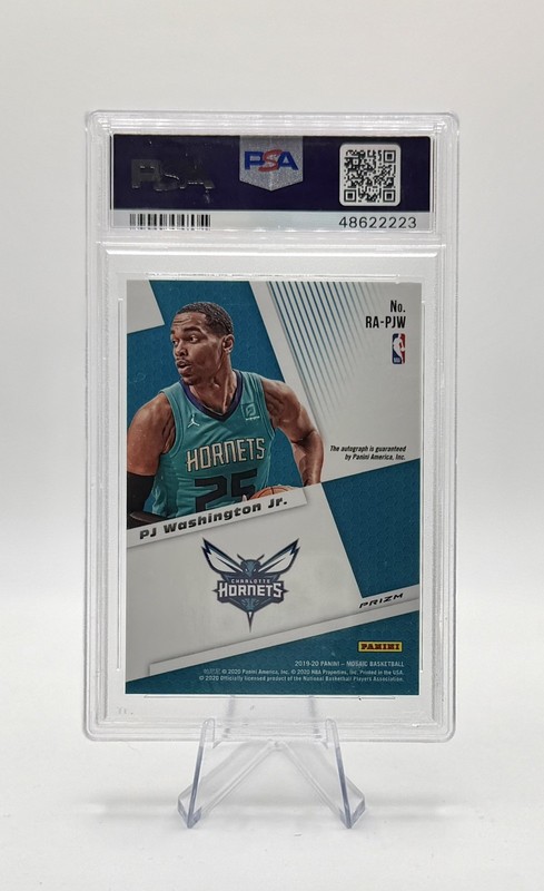 2019-20 Panini Mosaic PJ Washington Jr. Rookie Auto RC Mosaic  PSA 9  view 2