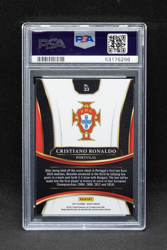Cristiano Ronaldo 2017 Panini Select PSA 10 view 2