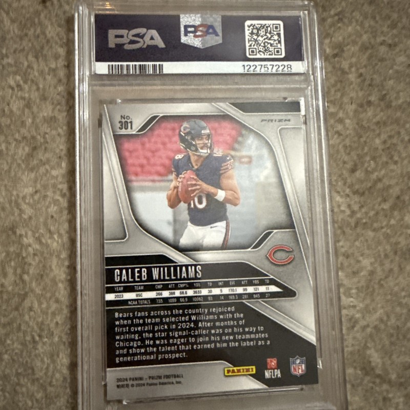 2024 Panini Prizm - Rookies Caleb Williams #301 Lazer Prizm (RC) view 2