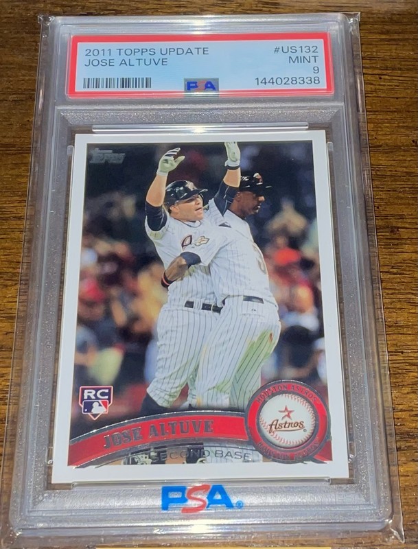 2011 Topps Update Jose Altuve #US132 RC PSA 9 Houston Astros 🐐 MVP 