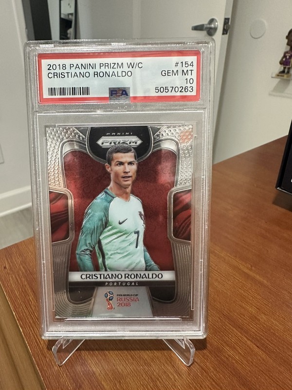 2018 PANINI PRIZM WORLD CUP #154 CRISTIANO RONALDO PSA 10 Portugal 