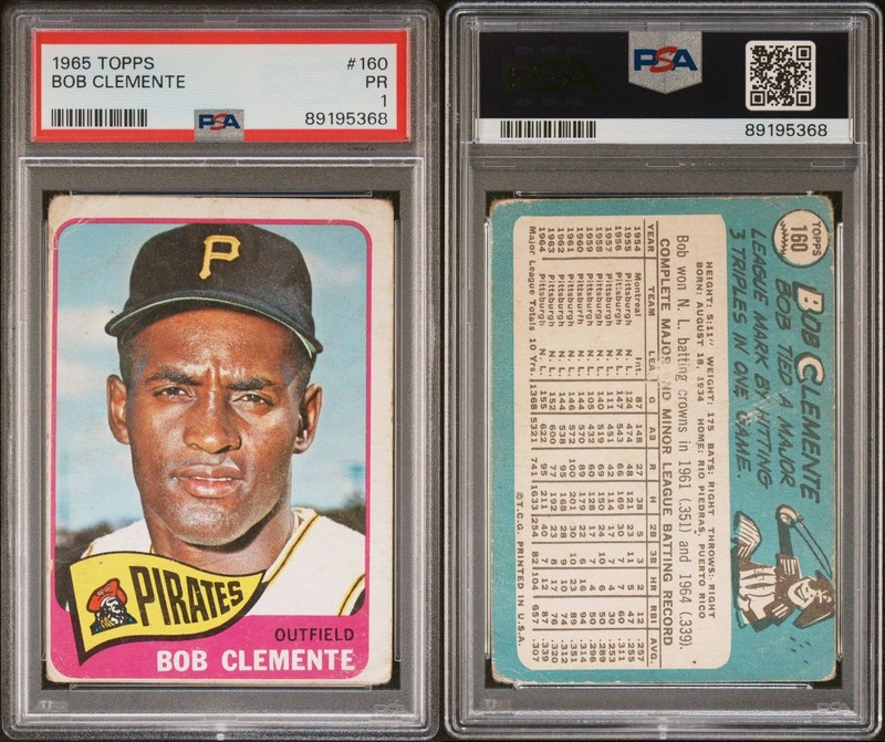 1965 Topps Roberto Clemente #160 PSA 1 HOF