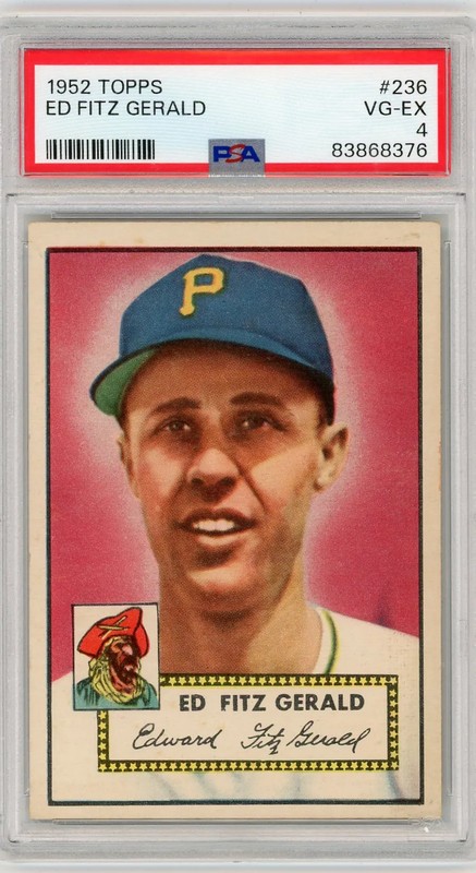 1952 Topps Ed Fitz Gerald #236 PSA 4