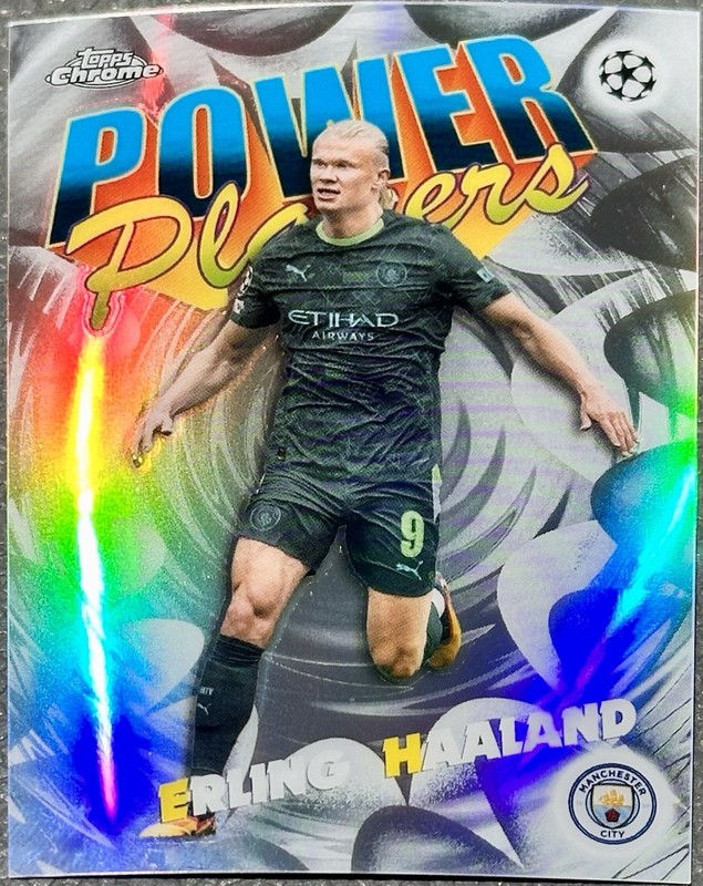 2025-26 Erling Haaland #PP-6💎Topps Chrome UCC Power Players HoloFoil Refractor
