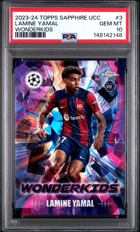 2023-24 Topps UEFA Sapphire Lamine Yamal Wonderkids Rookie PSA 10 🔥🔥🔥
