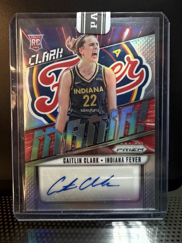Caitlin Clark 2024 Panini Prizm WNBA Rookie Auto Autograph Jersey Number /22