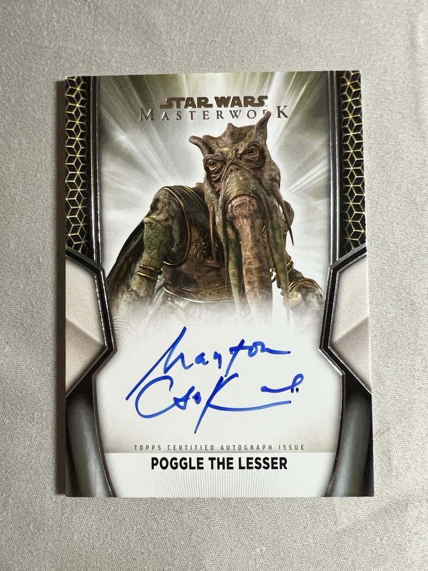 2025 Topps Star Wars Masterwork Poggle the Lesser ON CARD Auto Marton CsokasA-MC