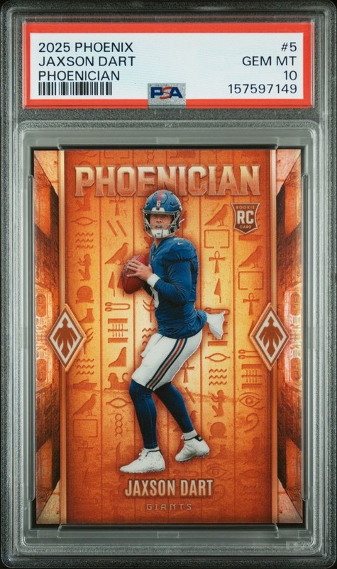 2025 Panini Phoenix Jaxson Dart Phoenician Rookie RC #5 PSA 10 Gem Mint