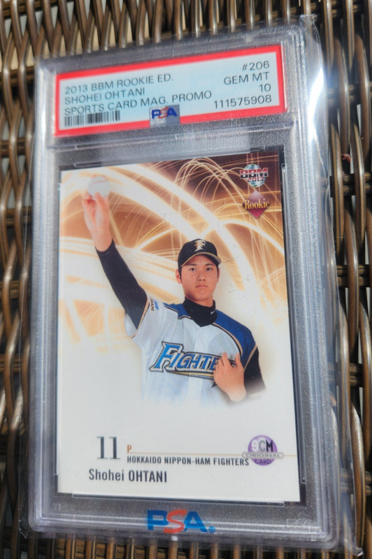 2013 BBM ROOKIE EDITION SCM PROMO #206 SHOHEI OHTANI PSA 10 view 1