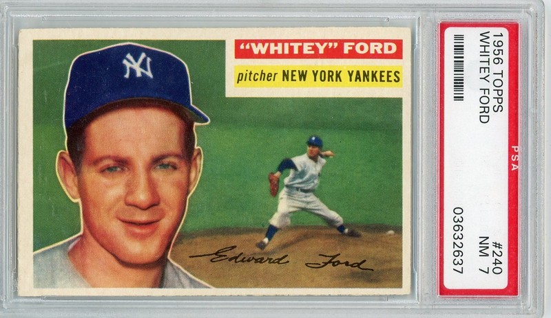 1956 Topps #240 Whitey Ford PSA 7 NM Vintage HOF New York Yankees