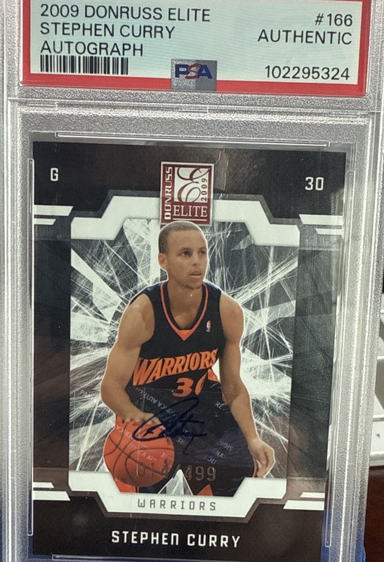 2009 DONRUSS ELITE AUTO #166 STEPHEN CURRY ROOKIE RC 14/499 PSA AUTH