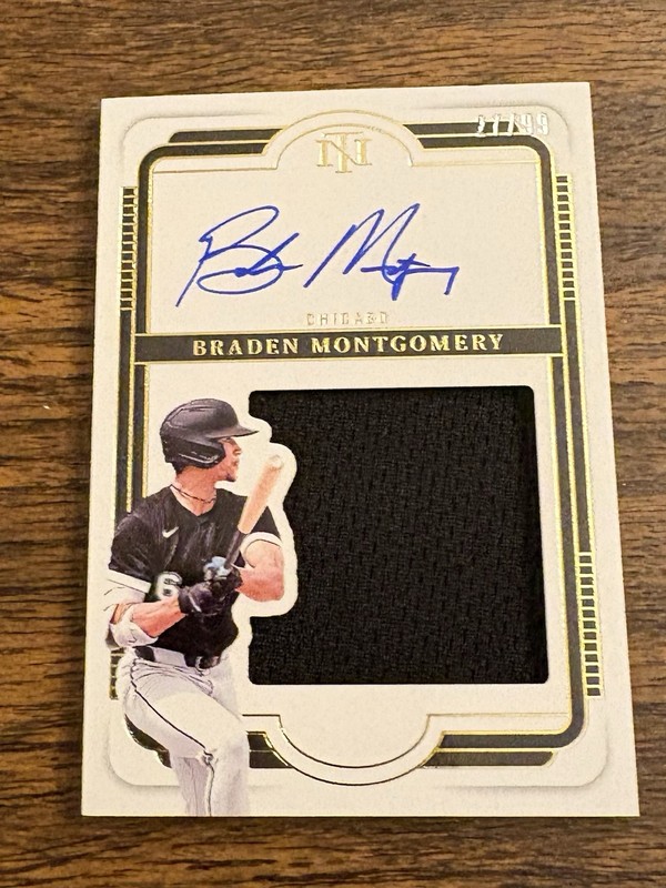 2025 Braden Montgomery National Treasures AUTO JSY PATCH Silhouette #d/99