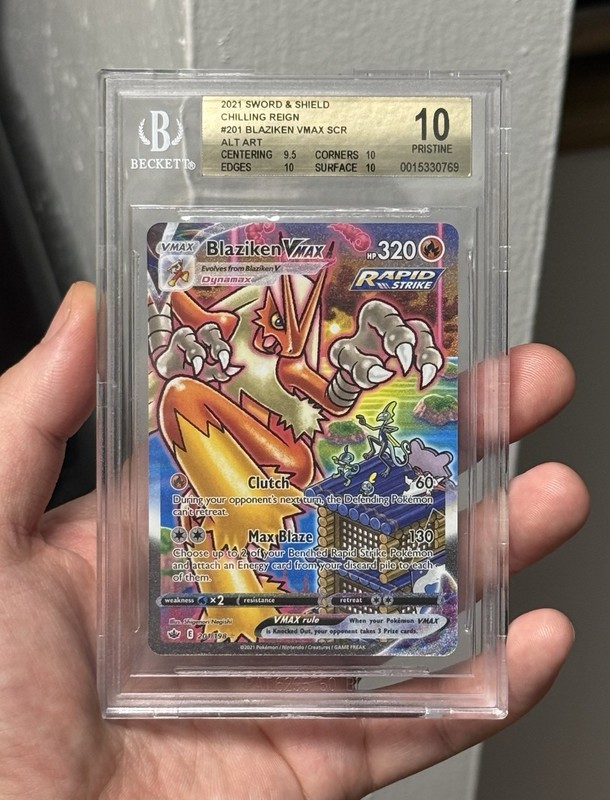 2021 Pokemon SWSH Chilling Reign Secret #201 Blaziken VMAX BGS 10 PRISTINE