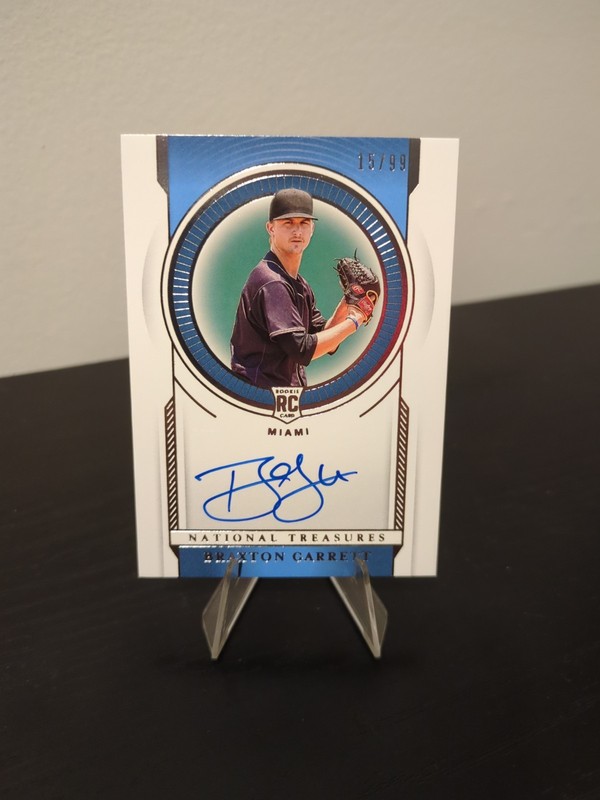 2021 National Treasures Rookie Signatures /99 Braxton Garrett Auto RC 