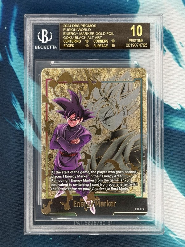 Dragon Ball Fusion World Goku Black Gold Energy Marker Alt BGS 10 Black Label