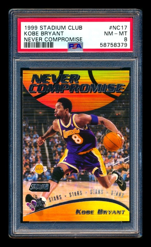 1999-00 TOPPS STADIUM CLUB #NC17 KOBE BRYANT NEVER COMPROMISE LAKERS PSA 8 NM-MT