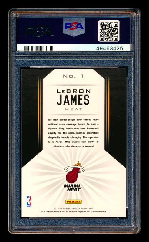 2013-14 PANINI PINNACLE LEBRON JAMES THE NATURALS MIAMI HEAT PSA 10 GEM MINT! view 2