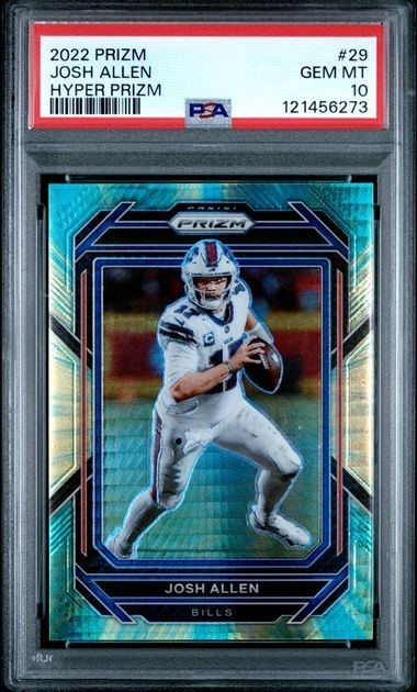 2022 Panini Prizm Josh Allen Hyper Prizm 117/175 PSA 10 #29