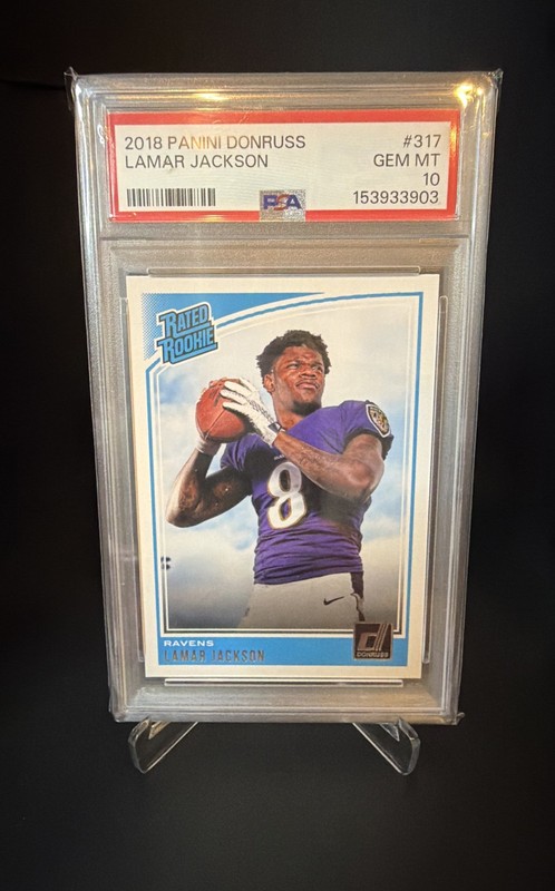 2018 Panini Donruss - Rated Rookie Lamar Jackson #317 (RC) PSA 10