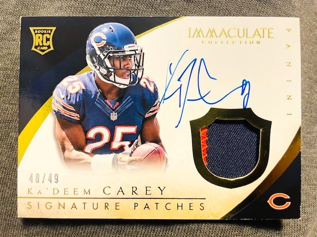 2014 Immaculate Collection Ka'Deem Carey Rookie RC Auto Autograph Patch /49 Rare