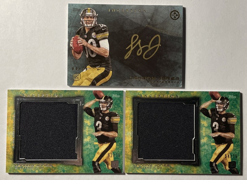 2013 Topps Inception LANDRY JONES Rookie Gold Ink Auto 04/25 + 2 Rc Patches /75