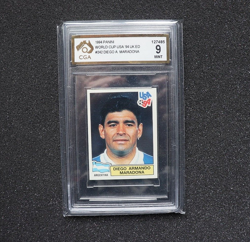 1994 Panini World Cup '94 UK ED #242 Diego A. Maradona GRADED 9 Mint CGA