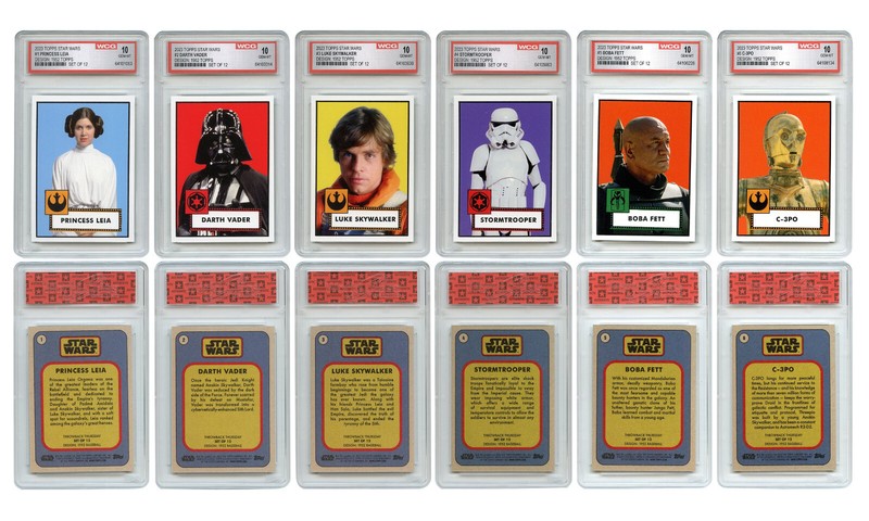 STAR WARS TOPPS Rare 1952 Edition Cards 2023 - Gem Mint 10 - COMPLETE SET of 12 view 2
