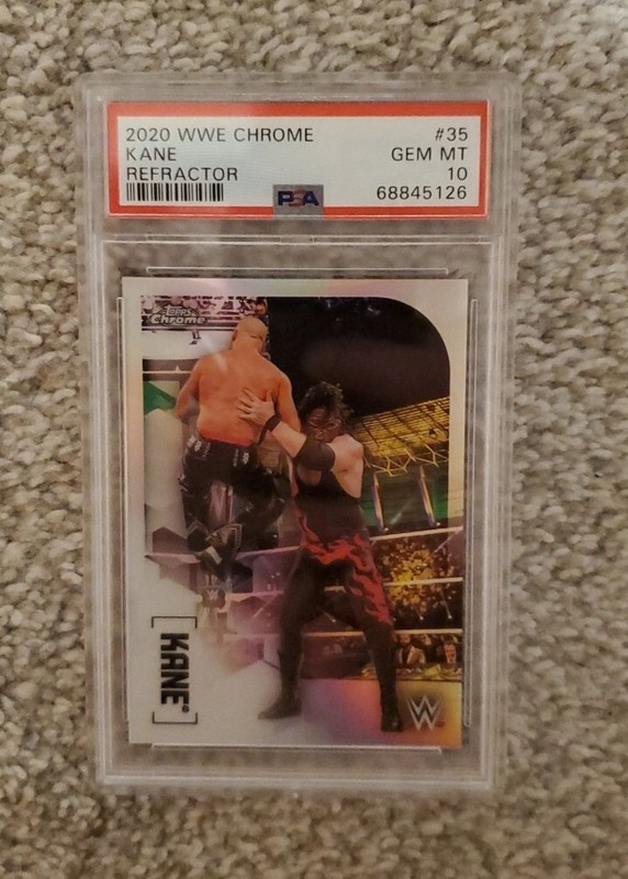 WWE Topps 2020 Kane Refractor PSA 10 POP 4 Chrome Heritage wwf undertaker 