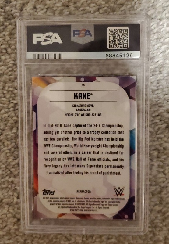 WWE Topps 2020 Kane Refractor PSA 10 POP 4 Chrome Heritage wwf undertaker  view 2