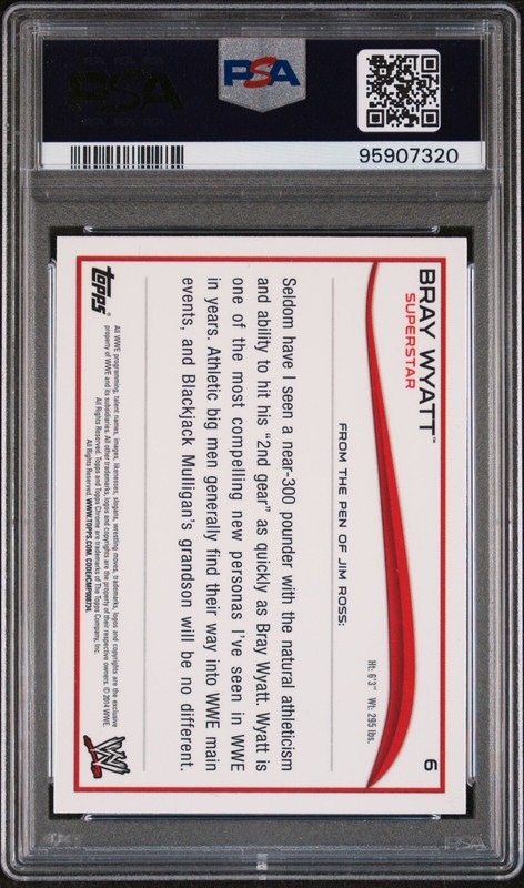 *PSA 10* Bray Wyatt 2014 Topps Chrome WWE - #6 - RC Rookie Card view 2