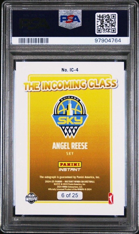PSA 10 GEM ANGEL REESE JUNGLE AUTO /25 INCOMING CLASS ROOKIE CLASS PANINI 2024 view 2