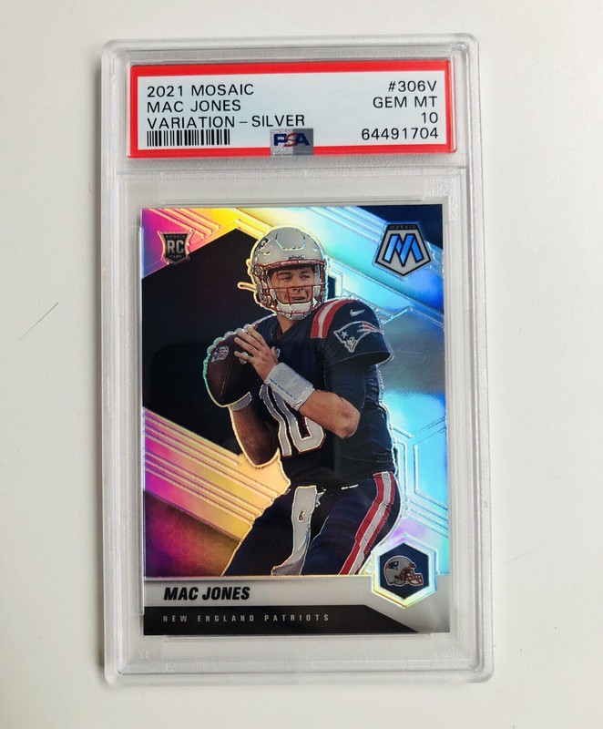 2021 Mosaic MAC JONES Variation Silver RC #306V PSA 10 GEM MINT