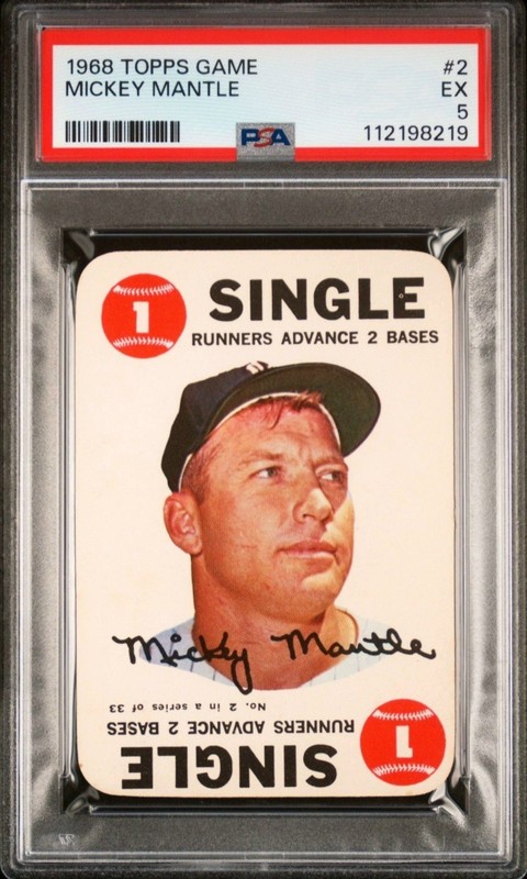 1968 Topps #2 - Mickey Mantle PSA 5!!!