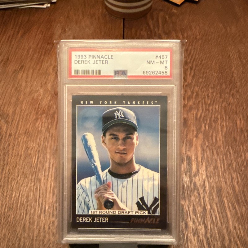 1993 PINNACLE #457 DEREK JETER YANKEES PSA 8 BASEBALL NY YANKEES