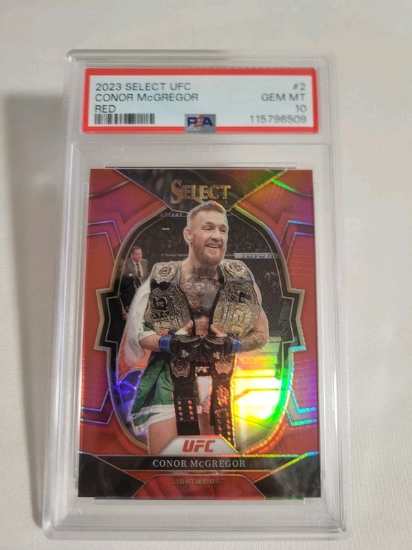 2023 Panini Select UFC Concourse Red Prizm /175 Conor McGregor #2 PSA 10 GEM