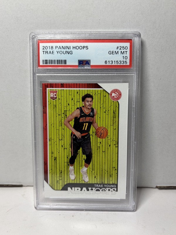 2018-19 Panini NBA Hoops Trae Young #250 (RC) PSA 10 Basketball Card- 3 Availabl