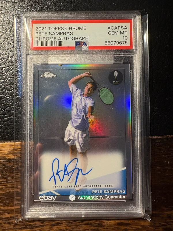 2021 Topps Chrome Tennis Refractor Pete Sampras AUTO /50 PSA 10 GEM MINT