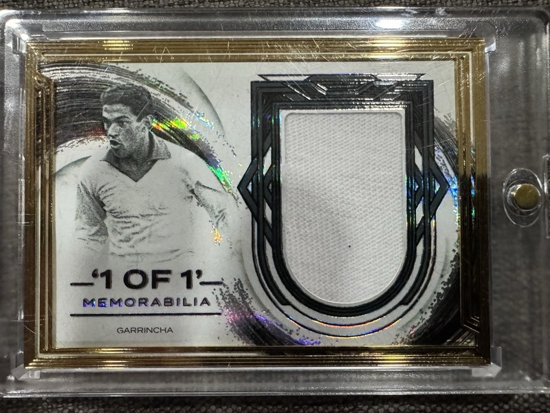 2024 Futera Unique Garrincha 1/1 Gold Plated Game-Used Jersey Card