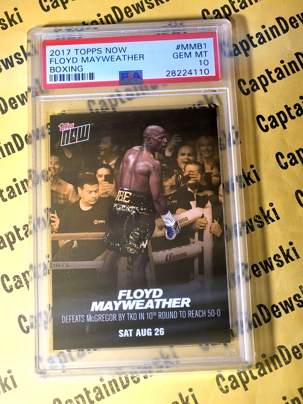FLOYD MAYWEATHER JR 2017 Topps Now Defeats Conor McGregor GEM MINT PSA 10! POP28