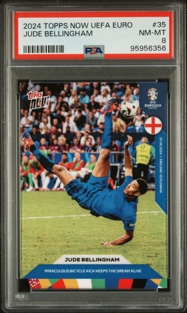 JUDE BELLINGHAM * PSA * BICYCLE KICK GOAL * 2024 TOPPS NOW EURO ENGLAND CARD #35