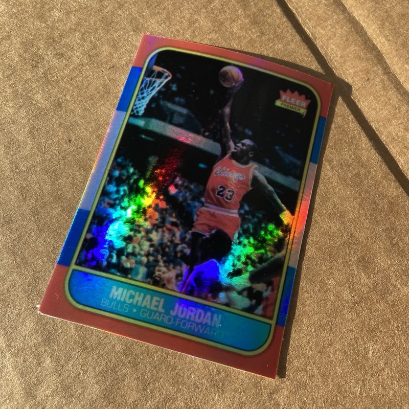 HOLOGRAPHIC STICKER of 1986 Micheal Jordan Fleer Rookie Card *STICKER NOT CARD*