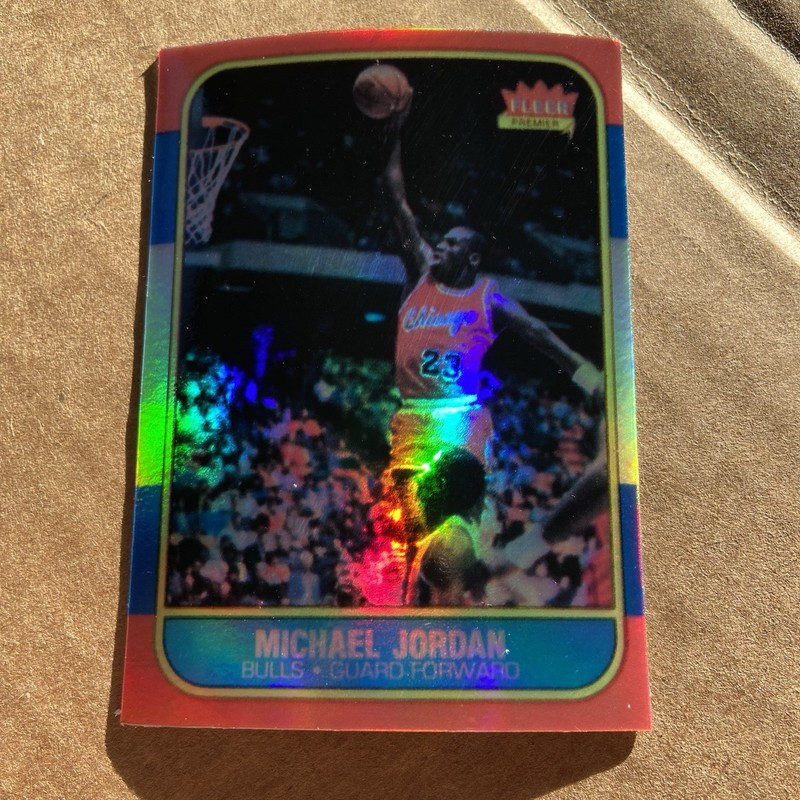 HOLOGRAPHIC STICKER of 1986 Micheal Jordan Fleer Rookie Card *STICKER NOT CARD* view 2
